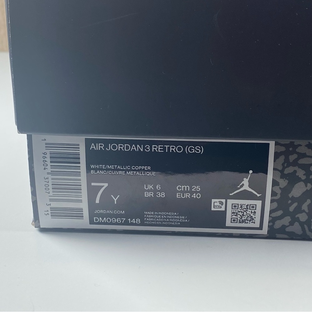 Nike Air Jordan 3 Retro Washington Wizards DM0967-148 GS Size 7Y Wmns Size 8.5 - Picture 10 of 11